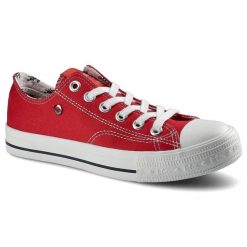 Czerwone Trampki Lee Cooper Damskie Stylowe Buty. Czerwone trampki i tenisówki damskie Lee Cooper, bez wzorów, z materiału. Za 89.99 zł.