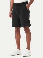 HUGO Szorty materiałowe Darix 50557471 Czarny Relaxed Fit. Czarne szorty męskie Hugo, z bawełny, bez kołnierzyka. Za 379.99 zł.