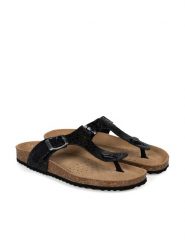 Geox Klapki "Brionia" | D15LSB000VI | Kobieta | Czarny. Czarne klapki damskie Geox, bez wzorów, ze skóry, bez obcasa. W wyprzedaży za 189.00 zł.