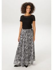 Aniston Spódnica w kolorze czarno-jasnoszarym rozmiar: 44. Szare spódniczki damskie Aniston, bez wzorów, z podwyższonym stanem, maxi. Za 173.99 zł.