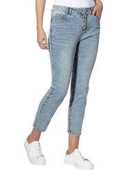 Heine Dżinsy - Skinny fit - w kolorze błękitnym rozmiar: 40. Niebieskie jeansy damskie Heine. Za 74.45 zł.