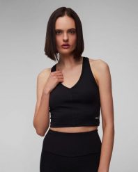 Top sportowy Casall Sharp Back damski trening fitness szybkoschnący. Czarne topy sportowe damskie Casall, l, bez wzorów, z materiału, bez ramiączek. Za 149.00 zł.