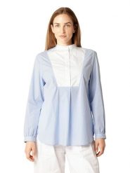 Ilse Jacobsen Bluzka w kolorze błękitno-białym rozmiar: 38. Niebieskie bluzki damskie Ilse Jacobsen, bez wzorów, bez kołnierzyka, bez ramiączek. Za 130.99 zł.