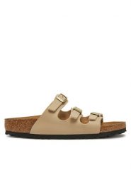 Birkenstock Klapki Florida 1029265 Écru. Klapki damskie Birkenstock, bez wzorów, ze skóry, bez obcasa. Za 339.99 zł.