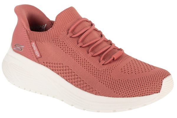 Buty sportowe Sneakersy damskie, Slip-Ins: Bobs Sparrow 2.0 - Lucky Run. Czerwone buty sportowe na co dzień damskie Skechers, bez wzorów, z materiału, trekkingowe. Za 279.99 zł.
