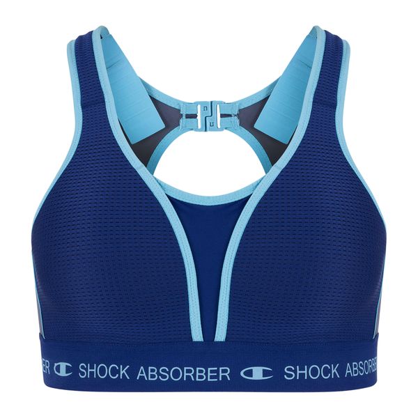 Biustonosz treningowy Shock Absorber Ultimate Run Bra Padded. Niebieskie biustonosze Shock Absorber, bez wzorów. Za 149.99 zł.