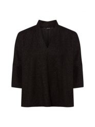 Someday Bluza damska - Ushimmer Kobiety czarny|srebrny wypukły wzór tkaniny, M. Czarne bluzy bez kaptura damskie Someday, m, z tkaniny. Za 379.95 zł.