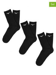 Mizuno Skarpety sportowe (3 pary) w kolorze czarnym rozmiar: XL. Czarne skarpetki męskie Mizuno, bez wzorów, z materiału. Za 139.54 zł.
