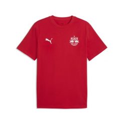 Męska koszulka FC RB Salzburg ftblEssentials PUMA. Białe t-shirty sportowe męskie Puma, na jesień, m, z bawełny, bez ramiączek, do piłki nożnej. Za 109.00 zł.