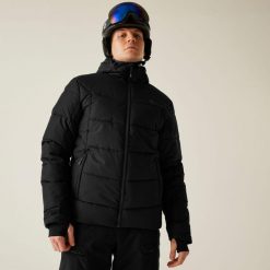 Kurtka narciarska męska z membraną Camber II Dare 2b. Czarne kurtki męskie Dare 2b, na zimę, m, bez wzorów, z tkaniny, sportowe, bez kaptura. W wyprzedaży za 499.99 zł.