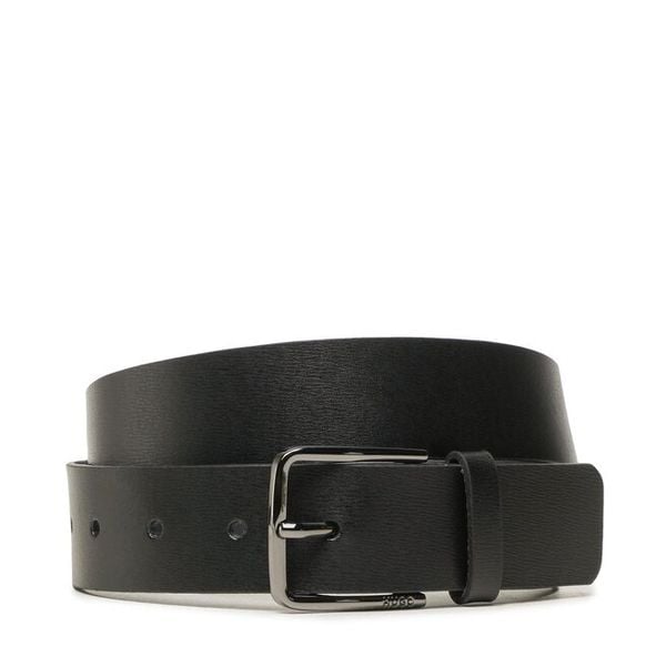 Pasek Męski HUGO. Czarne paski męskie Hugo, bez wzorów. Za 149.99 zł.