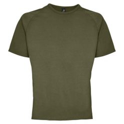 Męska Sportowa Koszulka Raglanowa. Niebieskie t-shirty sportowe męskie SOL'S, m, bez ramiączek, trekkingowe. Za 45.99 zł.