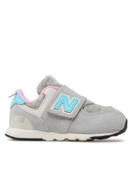 New Balance Sneakersy NW574NB1 Szary. Szare buty sportowe dziewczęce New Balance, bez wzorów, ze skóry, bez zapięcia. Za 179.99 zł.