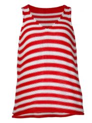Fimfi Top w kolorze czerwono-białym rozmiar: onesize. Czerwone topy damskie Fimfi, bez wzorów, z bawełny, bez kołnierzyka. Za 87.81 zł.