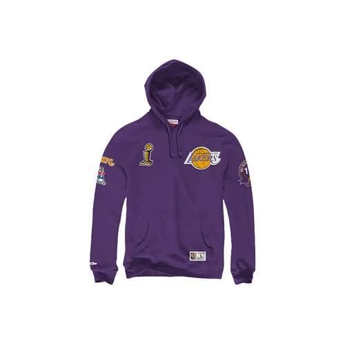 Bluza sportowa męska Mitchell & Ness Champ City Los Angeles Lakers. Fioletowe bluzy sportowe męskie Mitchell & Ness, bez wzorów, z materiału, sportowe, bez kołnierzyka, bez ramiączek. Za 669.00 zł.