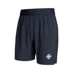 Spodenki sportowe ROVIGO – szybkoschnące, kieszenie zapinane na zamek. Czarne szorty męskie IZAS, bez wzorów, z materiału, sportowe. Za 165.17 zł.