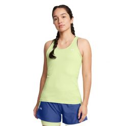 Tank top treningowy damski Under Armour HeatGear Armour Racer. Zielone topy damskie Under Armour, l, bez wzorów, bez kołnierzyka. Za 109.99 zł.
