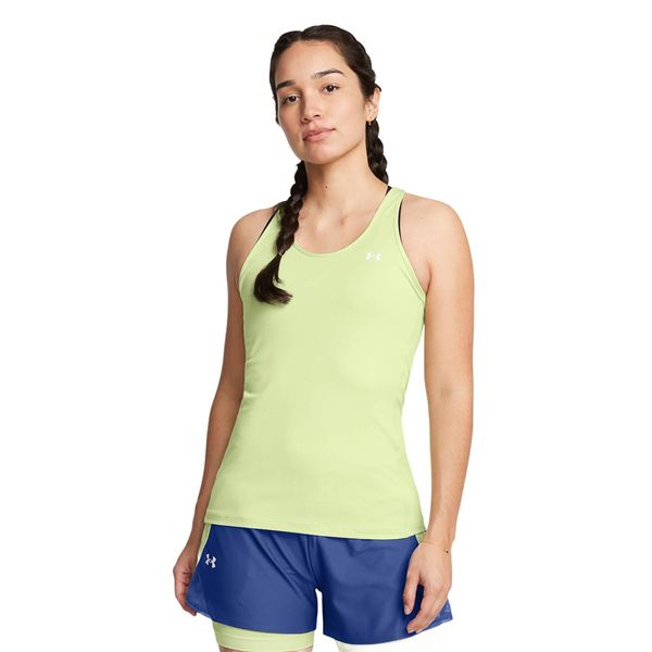 Tank top treningowy damski Under Armour HeatGear Armour Racer. Zielone topy damskie Under Armour, l, bez wzorów, bez kołnierzyka. Za 109.99 zł.