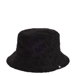 Czapka Monogram Bucket. Czarne czapki męskie Adidas, bez wzorów, z materiału. W wyprzedaży za 69.50 zł.