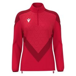 Damski top treningowy Macron Anora. Czerwone topy damskie Macron, bez wzorów, bez kołnierzyka. Za 234.00 zł.