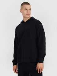 4F Bluza dresowa nierozpinana z kapturem męska - czarna M. Czarne bluzy z kapturem męskie 4f, m, z bawełny. W wyprzedaży za 99.99 zł.