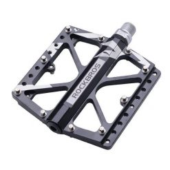 Pedały rowerowe aluminiowe z pinami czarne Rockbros (2017-12ABK). Czarne obuwie trekkingowe damskie ROCKBROS. Za 159.99 zł.