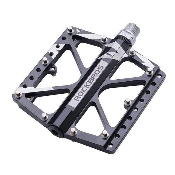 Pedały rowerowe aluminiowe z pinami czarne Rockbros (2017-12ABK). Czarne obuwie trekkingowe damskie ROCKBROS. Za 159.99 zł.
