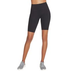 Spodnie treningowe damskie Skechers Go Walk High Waisted Bike Short. Czarne spodnie sportowe damskie Skechers, xs, z nylonu, na fitness i siłownię. Za 179.99 zł.