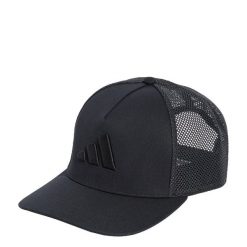 Czapka z daszkiem z zatrzaskiem z tyłu. Czarne czapki męskie Adidas, bez wzorów. Za 109.00 zł.