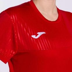 Koszulka do tenisa damska Joma Montreal. Czerwone t-shirty damskie Joma, xl, bez wzorów, z poliesteru, bez kołnierzyka. Za 103.55 zł.