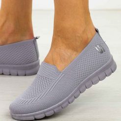 Szare sportowe buty damskie Potocki 16327. Szare buty sportowe na co dzień damskie POTOCKI, bez wzorów, z tkaniny, na fitness i siłownię. Za 89.00 zł.