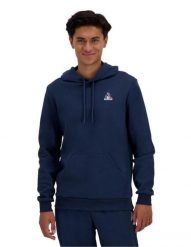 Bluza Le Coq Sportif Essential N°1. Niebieskie bluzy sportowe męskie Le Coq Sportif, bez wzorów, z materiału, eleganckie, bez kołnierzyka, bez ramiączek. Za 379.35 zł.