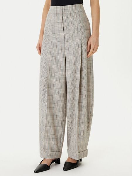 BOSS Spodnie materiałowe Telda1 50553949 Beżowy Oversize. Brązowe spodnie materiałowe damskie Boss, bez wzorów, z materiału. Za 1,349.00 zł.