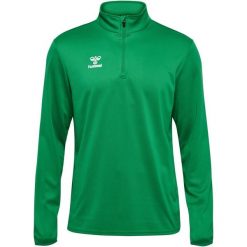 Bluza dresowa 1/2 zip Hummel Essential. Zielone bluzy sportowe damskie HUMMEL, bez wzorów, z dresówki, bez ramiączek, bez kaptura. Za 166.00 zł.