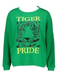 Miss goodlife Bluza "Tiger Pride" w kolorze zielonym rozmiar: M. Zielone bluzy bez kaptura damskie miss goodlife, m, z bawełny. Za 122.96 zł.