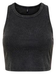 ONLY Top w kolorze czarnym rozmiar: XL. Czarne topy damskie Only, xl, bez wzorów, z bawełny, bez kołnierzyka. Za 57.20 zł.