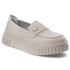 Półbuty damskie Vinceza, cholewka ze skóry naturalnej licowej wsuwany fason z ozdobnym elementem, beżowe, 93218. Brązowe półbuty damskie VINCEZA, z aplikacjami, ze skóry, klasyczne, bez obcasa. Za 169.00 zł.