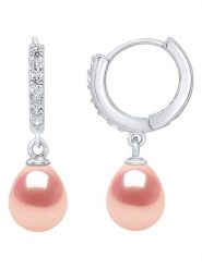 Pearl Addict Srebrne kolczyki-kreole z perłami rozmiar: onesize. Różowe kolczyki damskie Pearl Addict, z cyrkonią, srebrne. Za 294.28 zł.