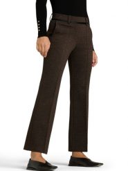 Cambio spodnie o kroju bootcut Kobiety wiskoza brązowy, 40. Brązowe spodnie materiałowe damskie Cambio, bez wzorów, z wełny, eleganckie. Za 949.95 zł.