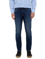 Męskie Spodnie jeansowe Mustang Style Oregon Slim Denim Blue 1016799 5000 803. Niebieskie spodnie materiałowe męskie Mustang, bez wzorów, z denimu. Za 219.99 zł.