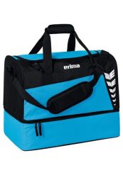 Torba sportowa z dolną przegrodą Erima Six Wings. Czarne torby męskie na ramię Erima, bez wzorów, z poliesteru, na ramię, duże. Za 119.99 zł.