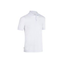 Koszulka polo do golfa męska. Niebieskie koszulki polo męskie INESIS, l, bez wzorów, z elastanu, bez ramiączek. Za 69.99 zł.