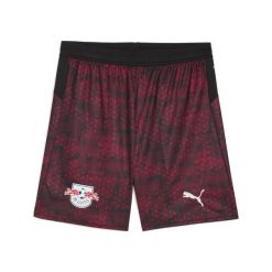 Męskie szorty RB Leipzig 25/26 PUMA Black Fast Red. Czarne szorty męskie Puma, bez kołnierzyka. Za 199.00 zł.