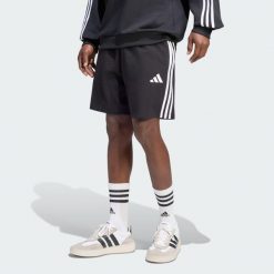 Szorty Essentials 3-Stripes Single Jerse. Białe szorty męskie Adidas, bez wzorów, z bawełny, klasyczne. Za 149.00 zł.