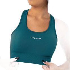 Biustonosz treningowy Carpatree Blaze Seamless. Niebieskie biustonosze sportowe damskie Carpatree, bez wzorów. Za 119.99 zł.