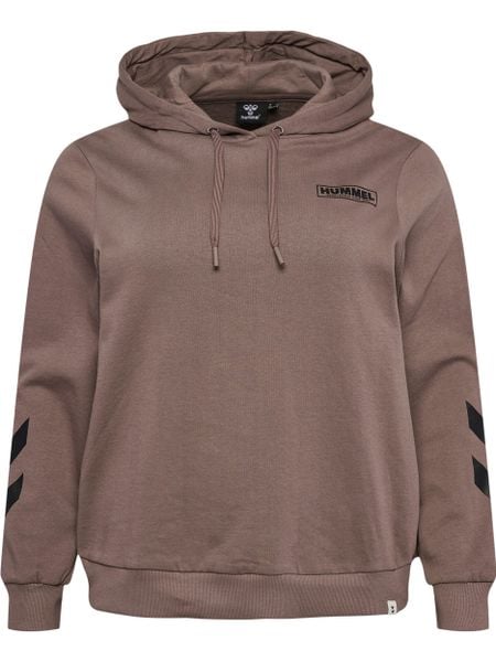 Bluza damska z kapturem Hummel Legacy Plus. Brązowe bluzy sportowe damskie HUMMEL, na jesień, s, bez wzorów, z bawełny, bez ramiączek, długie, z kapturem. Za 207.50 zł.