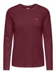 JDY Koszulka "Pisa" w kolorze bordowym rozmiar: L. Czerwone t-shirty damskie JDY, l, bez wzorów, z bawełny, bez kołnierzyka. Za 72.95 zł.