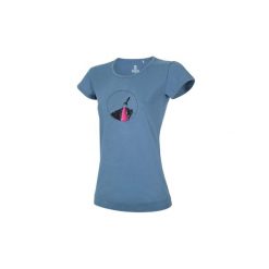 Koszulka damska Ocun Classic T Organic Rainbow Rocket. Niebieskie bluzki sportowe damskie Ocun, xl, bez wzorów, z bawełny, bez ramiączek. Za 203.50 zł.