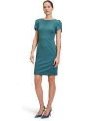 Vera Mont Sukienka w kolorze turkusowym rozmiar: 40. Niebieskie sukienki damskie Vera Mont, bez wzorów, bez kołnierzyka, bez ramiączek, midi. Za 252.99 zł.