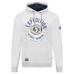 Bluza Geographical Norway GALDEMAR BLENDED GREY DB MEN 100 mieszana szarość. Szare bluzy bez kaptura męskie Geographical Norway. Za 169.00 zł.